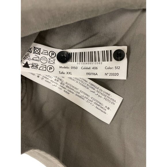 Massimo Dutti Men Button Up Shirt 2XL XXL Tan Brown Corduroy 0150/406 NWOT - Picture 10 of 12